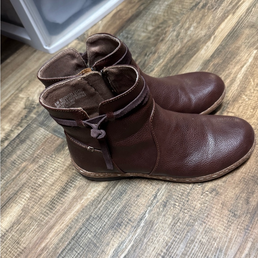 Classic Brown Leather Ankle Boots